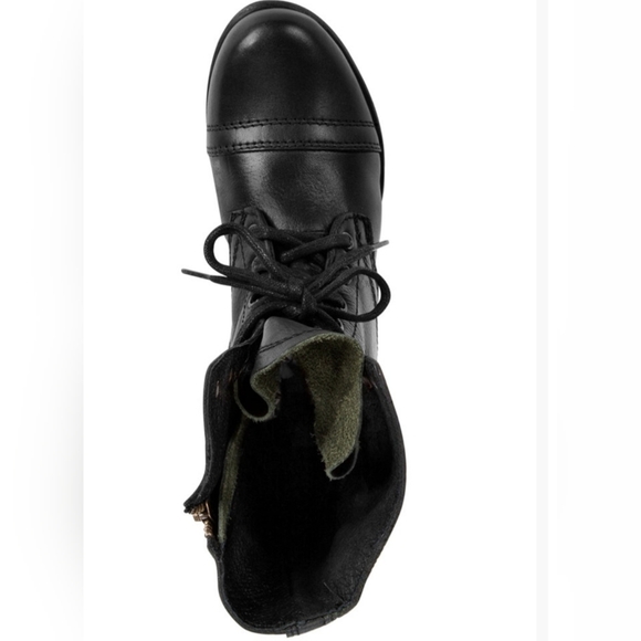 Steve Madden Black Troopa Combat Ankle Boots - Picture 7 of 9